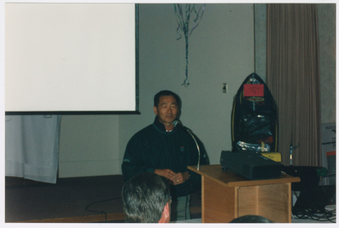 Scott Oki speaking at Densho Golf Tournament (ddr-densho-506-141)