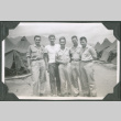 Five men standing by tents.  Joe Iwataki in center (ddr-ajah-2-626)