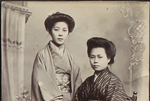 Two Japanese women in kimono (ddr-densho-259-104)