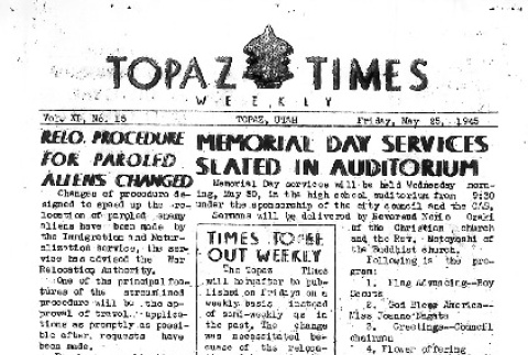 Topaz Times Vol. XI No. 15 (May 25, 1945) (ddr-densho-142-409)