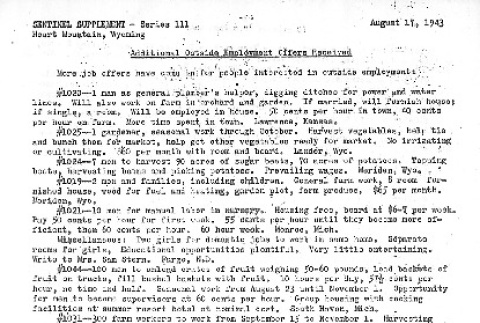 Heart Mountain Sentinel Supplement Series 111 (August 17, 1943) (ddr-densho-97-333)