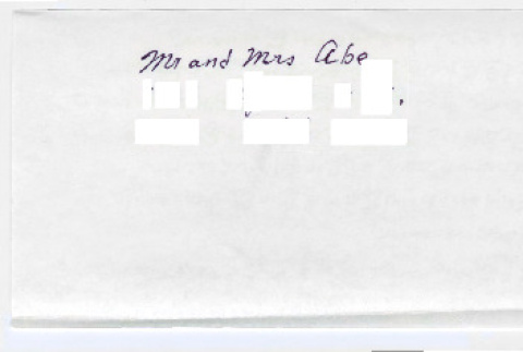 Address and note (ddr-densho-501-93)