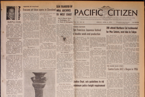 Pacific Citizen, Vol. 76, No. 13, (April 6, 1973) (ddr-pc-45-13)