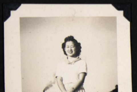 Mits standing at Rohwer (ddr-densho-542-628)