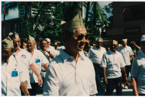 Veterans marching in parade (ddr-densho-368-419)