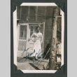 Tomio Otani outside a barrack (ddr-densho-471-73)