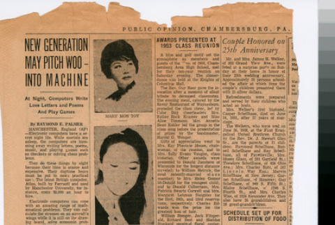 Clipping from Public Opinion with review of The World of Suzie Wong (ddr-densho-367-294)
