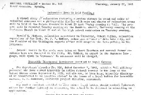 Heart Mountain Sentinel Supplement Series 166 (January 27, 1944) (ddr-densho-97-387)