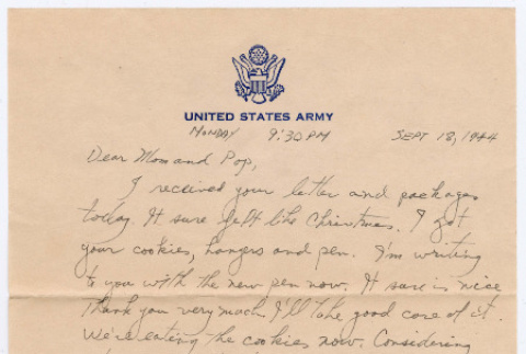Letter from Tadashi Ishida to Mr. & Mrs. Y Ishida (ddr-densho-535-14)
