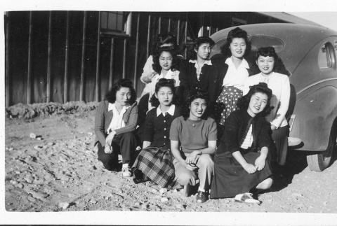 Group of Japanese American women in camp (ddr-densho-157-30)