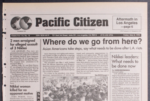 Pacific Citizen, Vol. 114, No. 18 (May 8, 1992) (ddr-pc-64-18)