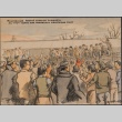Painting of Japanese Americans leaving for a different camp (ddr-manz-2-61)