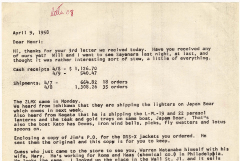 Letter from Martha Tsuchida to Henri Takahashi (ddr-densho-422-186)