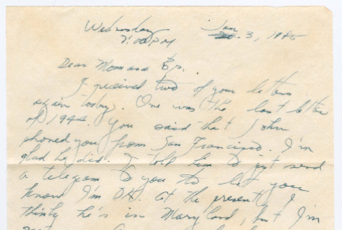 Letter from Tadashi Ishida to Mr. & Mrs. Y Ishida (ddr-densho-535-109)