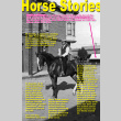 Document with photo of man on horseback and transcriptions of newspaper articles (ddr-ajah-6-157)