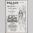 Program from production of The World of Suzie Wong at the Palace Theatre in Hamilton, New York (ddr-densho-367-252)