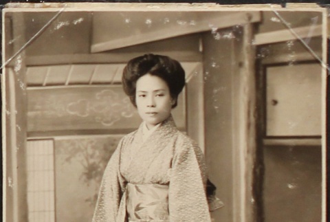 Portrait of Japanese woman in kimono (ddr-densho-259-68)