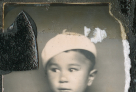 Baby in white beret (ddr-densho-483-617)