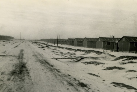 Concentration camp after a sand storm (ddr-densho-159-199)