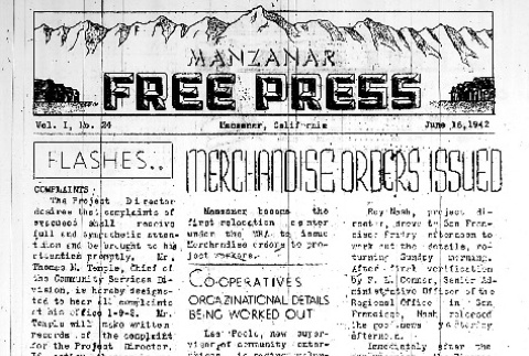Manzanar Free Press Vol. I No. 24 (June 16, 1942) (ddr-densho-125-23)