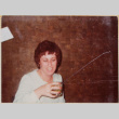 Margie Annala holding drink (ddr-densho-426-1314)