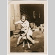 Young woman with a dog (ddr-densho-313-49)