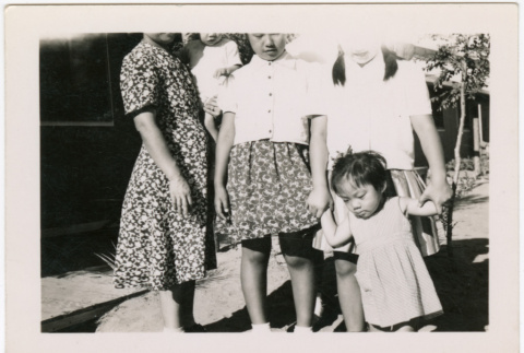 Girls with baby and toddler (ddr-densho-329-1341)
