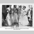 Shigeko Iwaihara Koga with bridesmaids at her wedding (ddr-ajah-6-171)