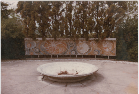 Mural and fountain at Modern House (ddr-densho-377-373)