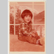 Portrait of child with mountain backdrop (ddr-densho-522-646)