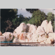 Landscape boulders and pool in Saint Martin (ddr-densho-377-42)