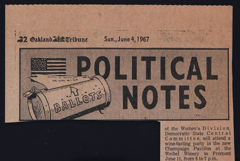 Political notes article about the Women's Division (ddr-densho-433-326)