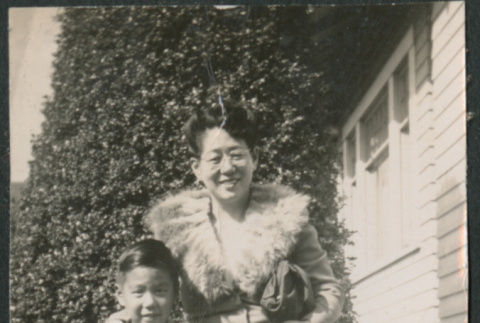 Woman with two boys (ddr-densho-523-188)