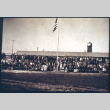 Large crowd with American flag (ddr-densho-1007-628)