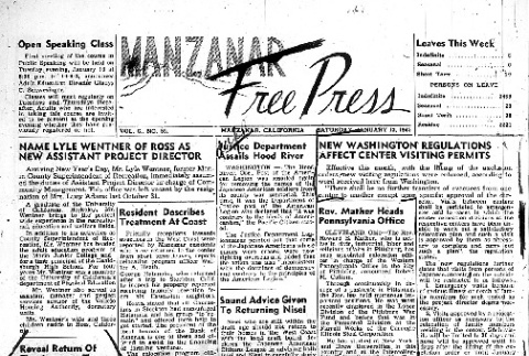 Manzanar Free Press Vol. 6 No. 59 (January 13, 1945) (ddr-densho-125-303)