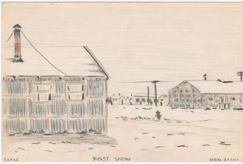 Topaz concentration camp in snow (ddr-densho-392-51)