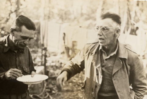 Joseph Stilwell and George C. Campbell at breakfast (ddr-njpa-1-1816)