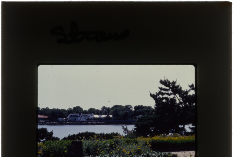 Garden with a water view at the Straus project (ddr-densho-377-601)
