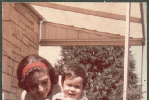 Tina Sakura with baby (ddr-densho-523-411)