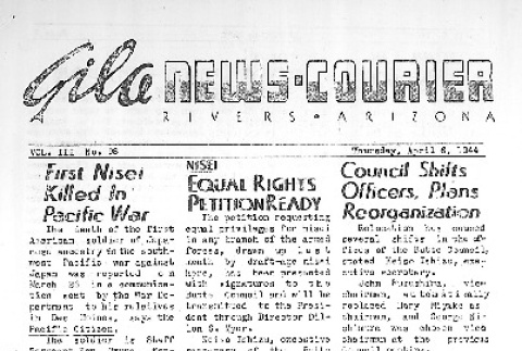 Gila News-Courier Vol. III No. 98 (April 6, 1944) (ddr-densho-141-253)