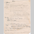 Hand-written page of notes on products and producers (ddr-densho-424-1082)