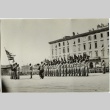 Soldiers in formation with flags (ddr-densho-201-211)