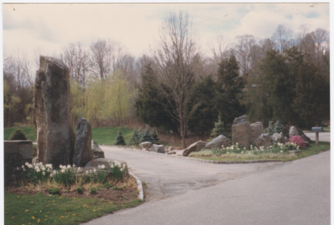 Driveway entrance with rock features (ddr-densho-377-1967)