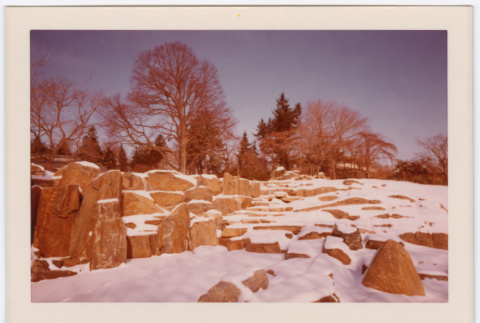 Snowy rocks (ddr-densho-377-1732)