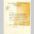 Letter from Nobu T. Kawai, Chairman, Shonien Board of Directors to Mrs. Okine, November 4, 1952 (ddr-csujad-5-276)