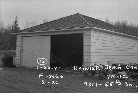 Garage at 9817 55th Avenue S. (Tract 12) (ddr-densho-354-1596)