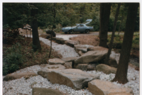 Rock wall path to road (ddr-densho-377-1856)