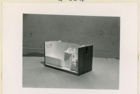 View of a bathroom model (ddr-densho-37-1541)