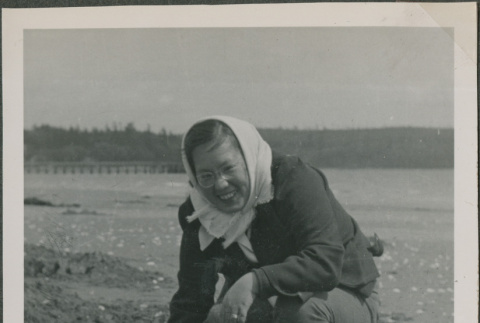A woman digging clams (ddr-densho-201-907)
