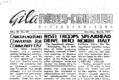 Gila News-Courier Vol. IV No. 36 (May 5, 1945) (ddr-densho-141-395)